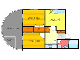 ファミ－ユ北清の物件間取画像